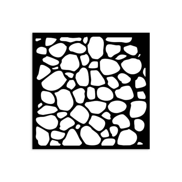 PRE-ORDER Stamperia HIDDEN GROVE - STONE PATTERN Stencil 12X12 cm #KSTDS30