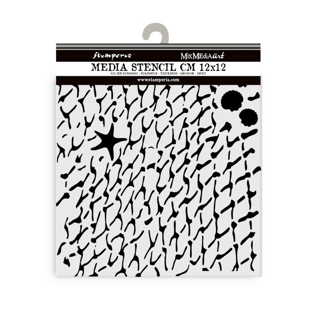 Stamperia SILENT SEA - NET Stencil 12X12 cm #KSTDS39