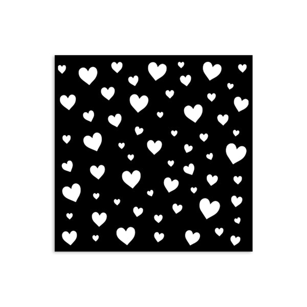 Stamperia TIMELESS - HEARTS Stencil 12X12 cm #KSTDS42