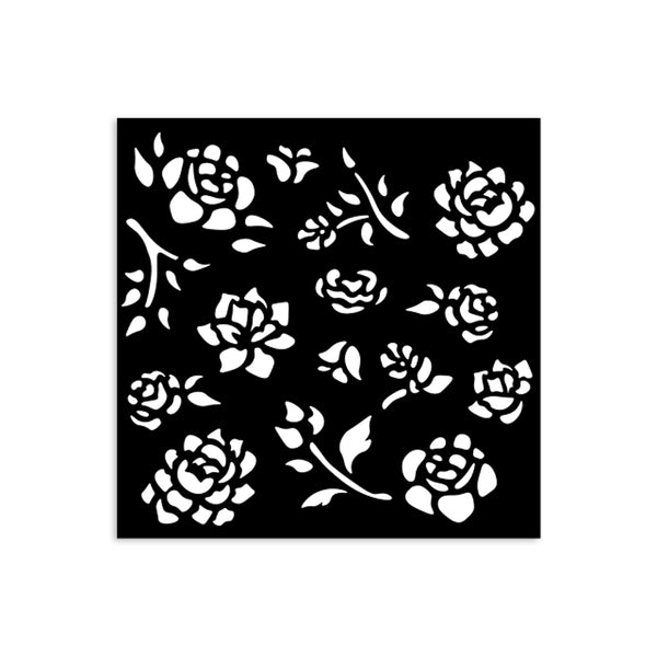 Stamperia TIMELESS - BUDS PATTERN Stencil 12X12 cm #KSTDS43