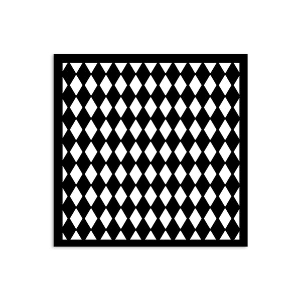 Stamperia ALICE in CHRISTMAS - RHOMBUS PATTERN Stencil 12X12 cm #KSTDS54