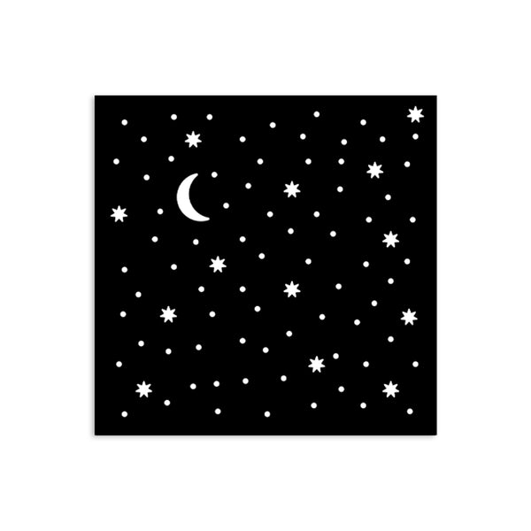 Stamperia ALICE in CHRISTMAS - STARS and MOON Stencil 12X12 cm #KSTDS57