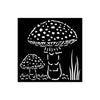 Stamperia WHISPERING WOODS - MUSHROOMS Stencil 12X12 cm #KSTDS59