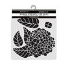 Stamperia media stencil with leaf design on a white background