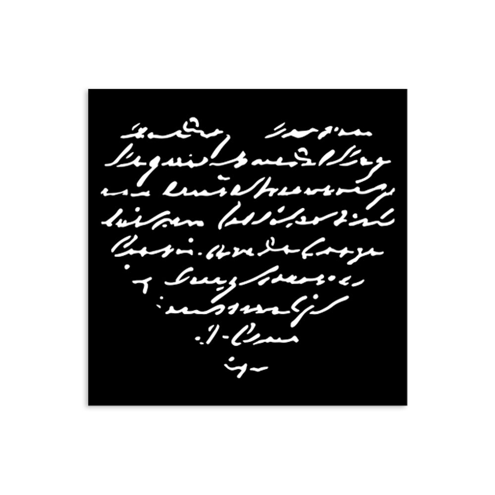 Stamperia FAMILY - HEART with WRITING Stencil 12X12 cm #KSTDS69