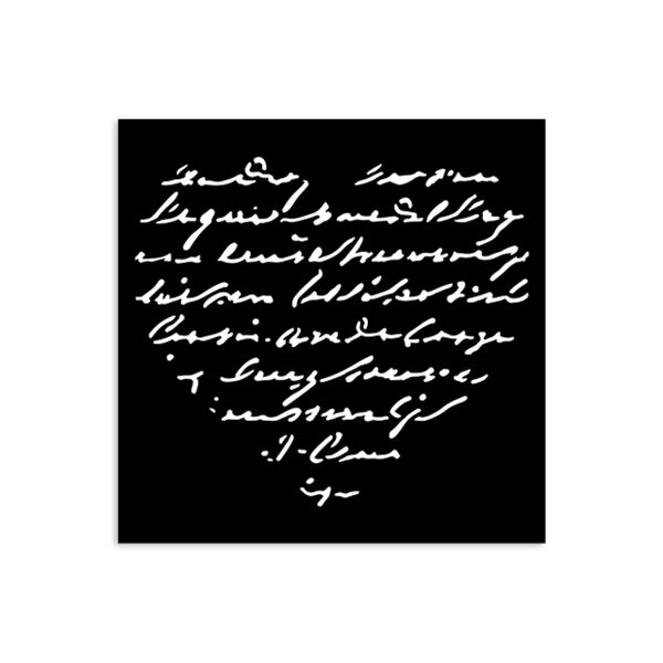 Stamperia FAMILY - HEART with WRITING Stencil 12X12 cm #KSTDS69