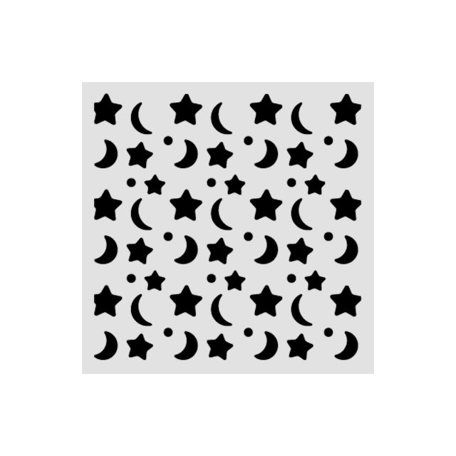Stamperia BABY - STAR and MOON Stencil 12X12 cm #KSTDS71