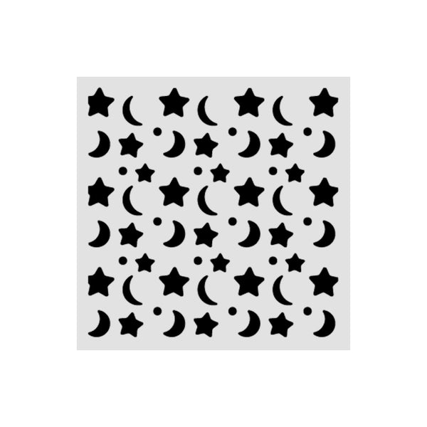 Stamperia BABY - STAR and MOON Stencil 12X12 cm #KSTDS71