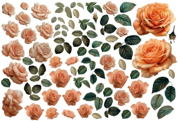 LaBlanche SINGLE ROSES A4 Decoupage Rice Paper #LBD361