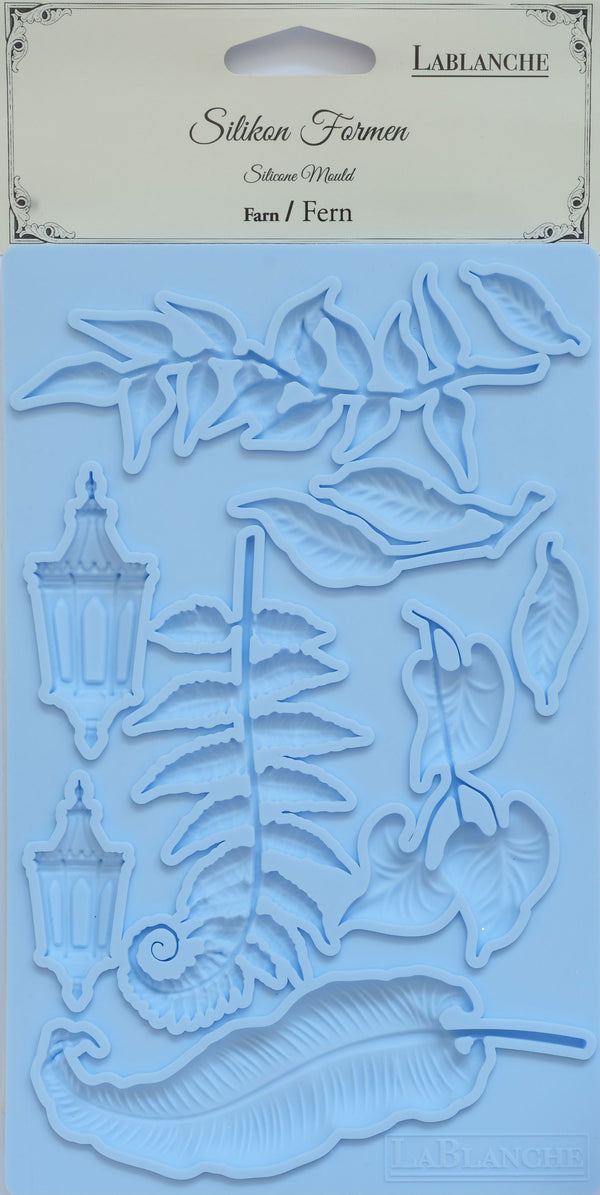 FERNS LaBlanche Silicone Moulds Molds 5" x 8" Mixed Media Food Safe Resin Decor  #LBMF097