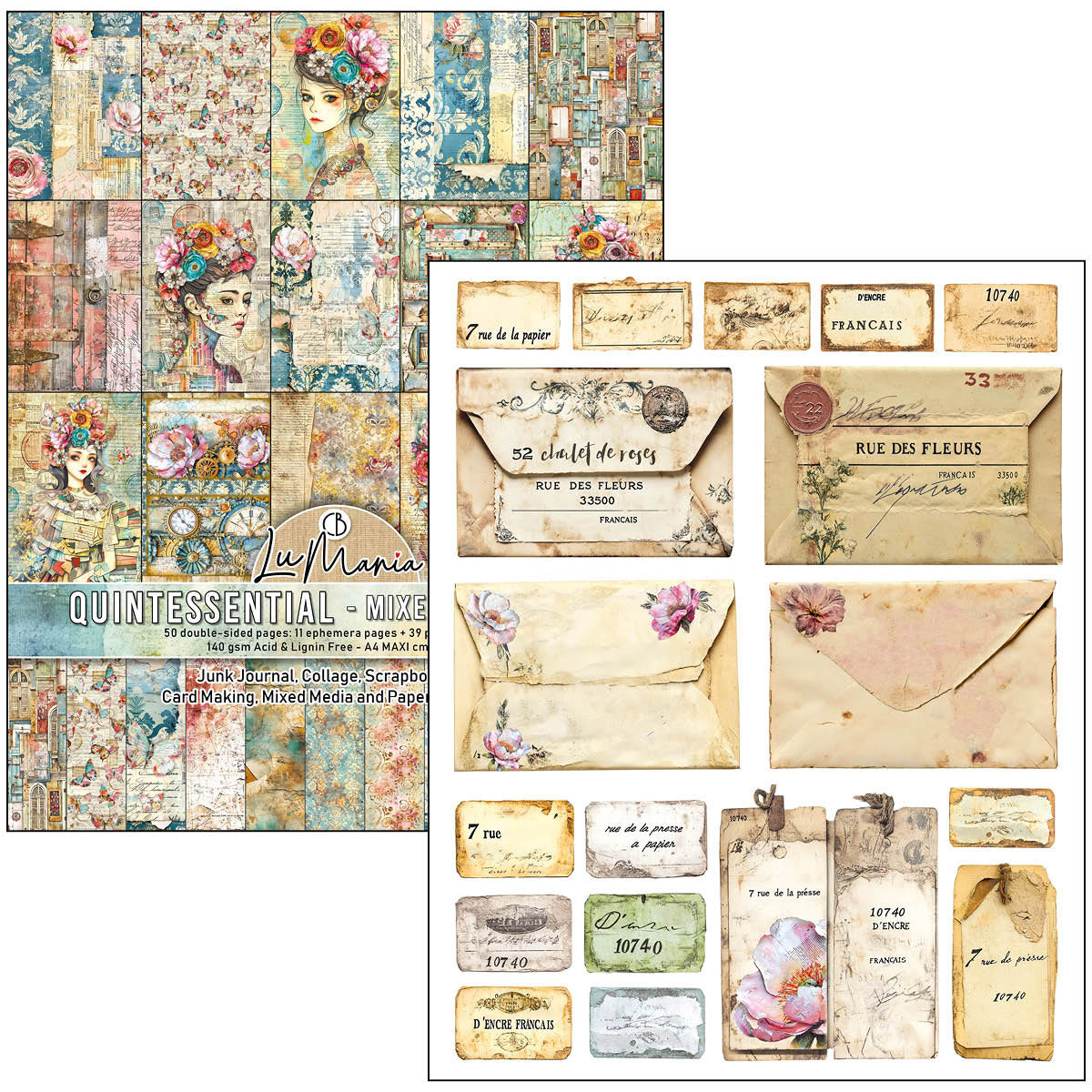 Ciao Bella LuMania QUINTESSENTIAL Mixed Media Book 50 pgs #MA003