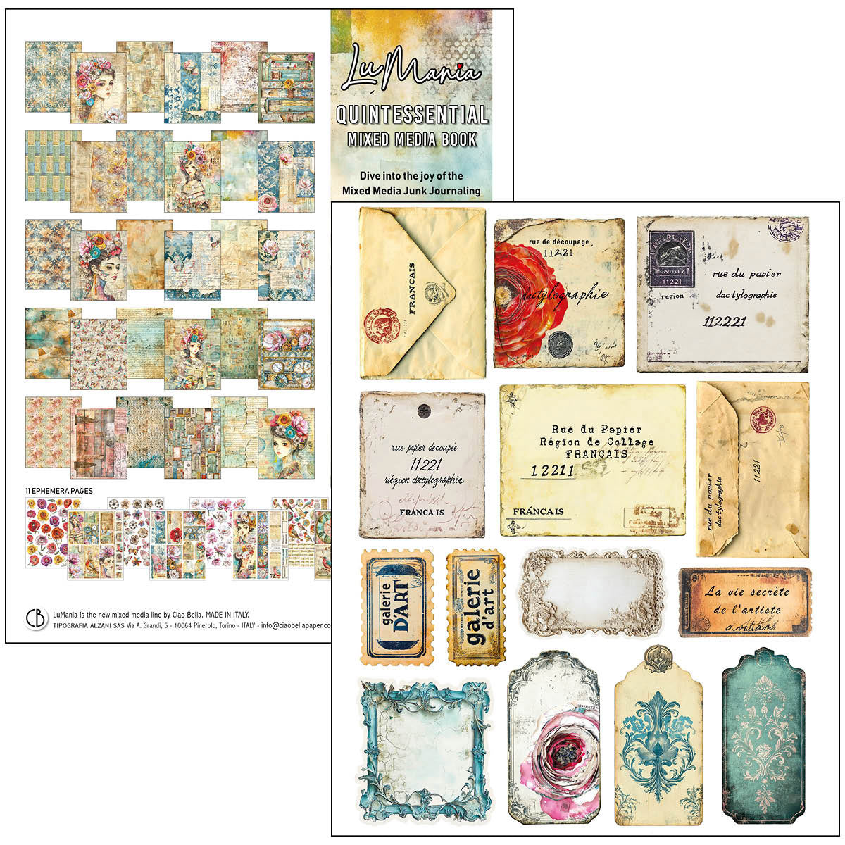 Ciao Bella LuMania QUINTESSENTIAL Mixed Media Book 50 pgs #MA003