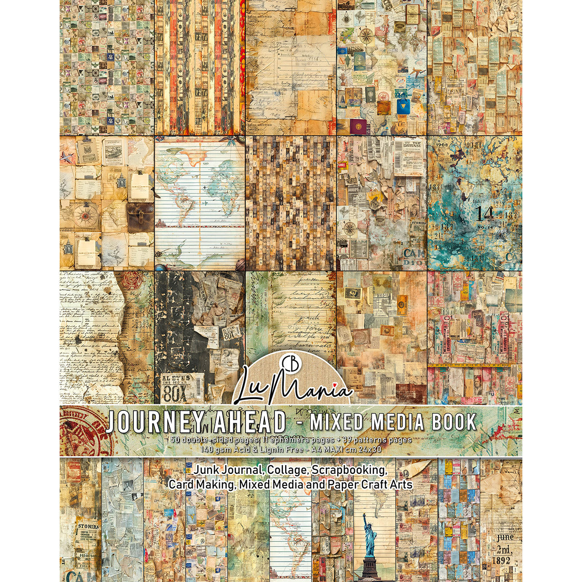 Ciao Bella LuMania JOURNEY AHEAD Mixed Media Book 50 pgs #MA006
