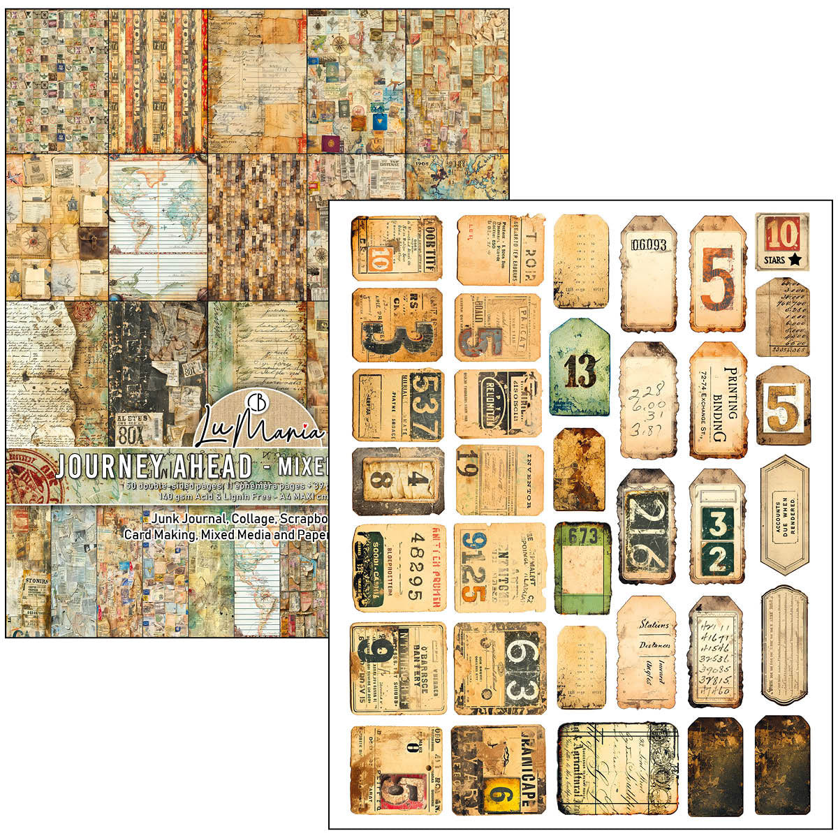 Ciao Bella LuMania JOURNEY AHEAD Mixed Media Book 50 pgs #MA006