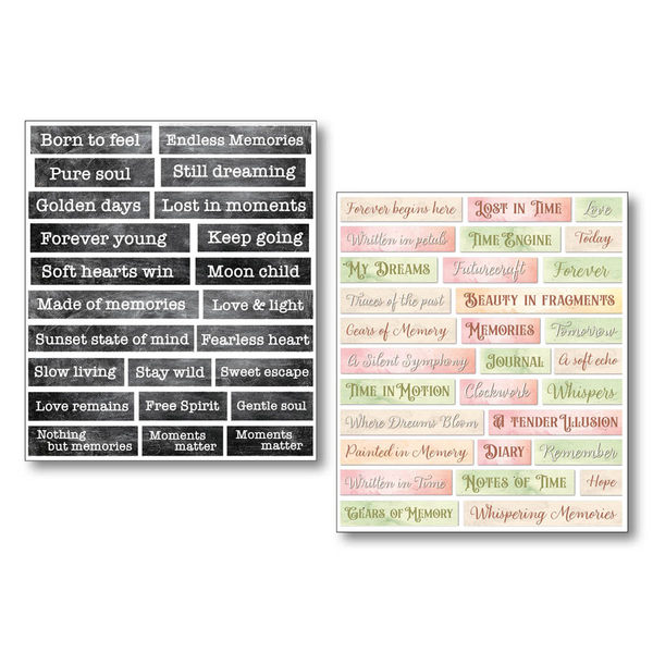 Ciao Bella LuMania LOST IN TIME Uncut Mixed Media Stickers 10 Sheets #MB011