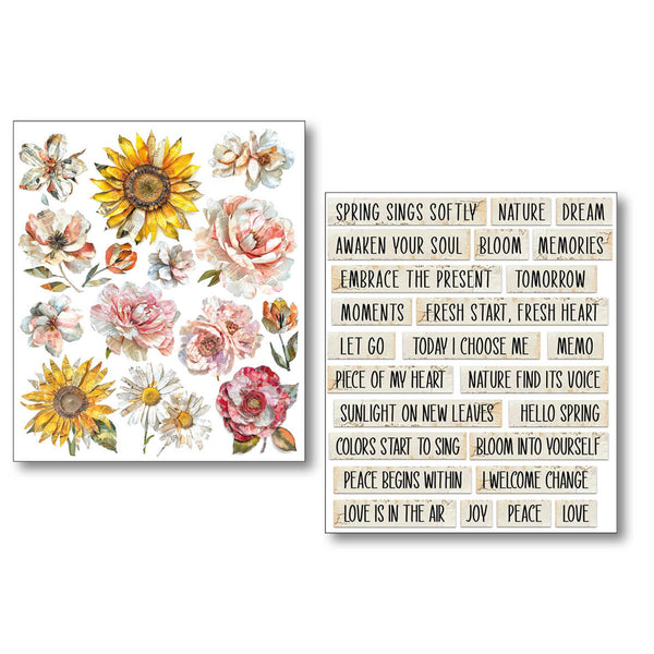 Ciao Bella LuMania The SOUND of SPRING Uncut Mixed Media Stickers 10 Sheets #MB013