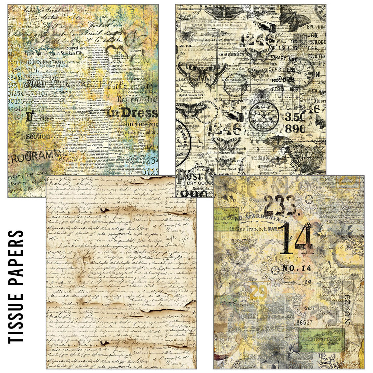 Ciao Bella LuMania CRAFTMIX TIME CAPSULE Mixed A5 Paper Pack - 8 Sheets Tissue & Vellum #MC001
