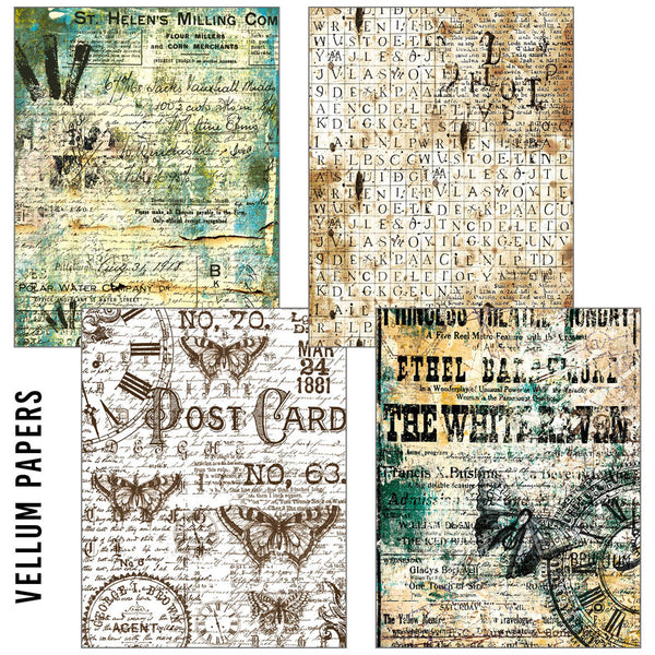 Ciao Bella LuMania CRAFTMIX TIME CAPSULE Mixed A5 Paper Pack - 8 Sheets Tissue & Vellum #MC001