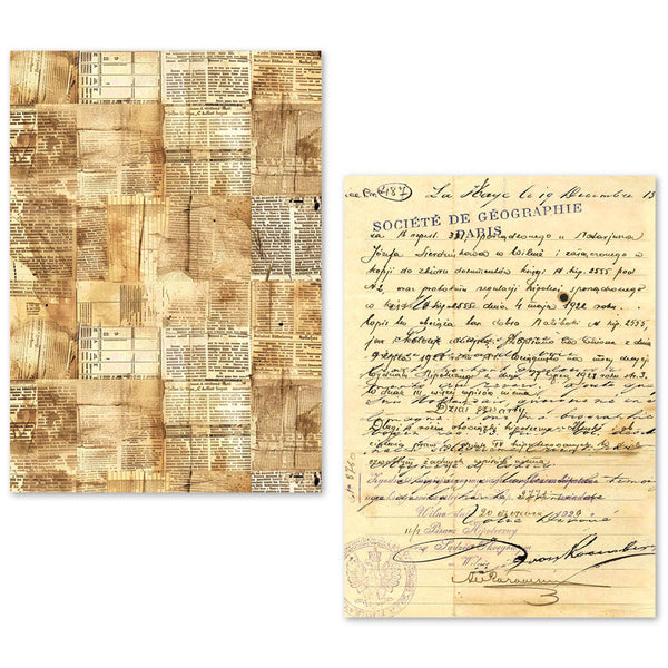 Ciao Bella LuMania VINTAGE MANUSCRIPT A5 Tissue Paper Set - 24 Sheets #ME001
