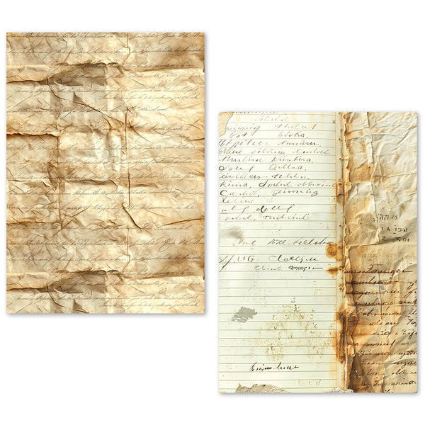 Ciao Bella LuMania VINTAGE MANUSCRIPT A5 Tissue Paper Set - 24 Sheets #ME001