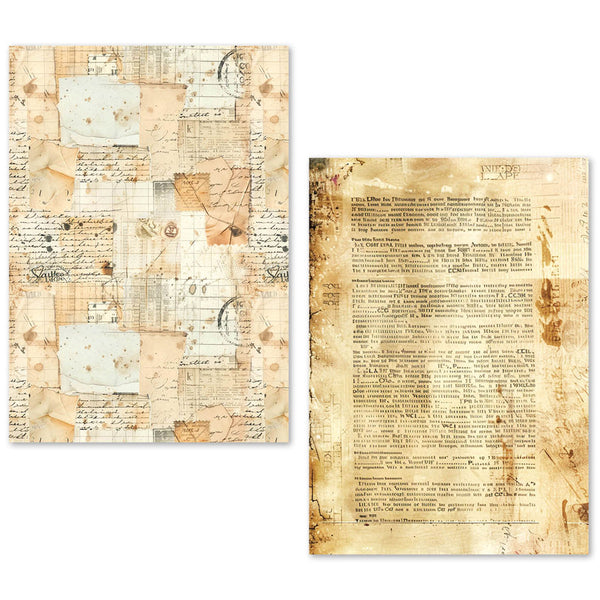 Ciao Bella LuMania VINTAGE MANUSCRIPT A5 Tissue Paper Set - 24 Sheets #ME001