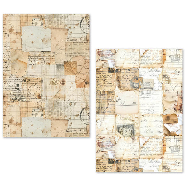 Ciao Bella LuMania VINTAGE MANUSCRIPT A5 Tissue Paper Set - 24 Sheets #ME001