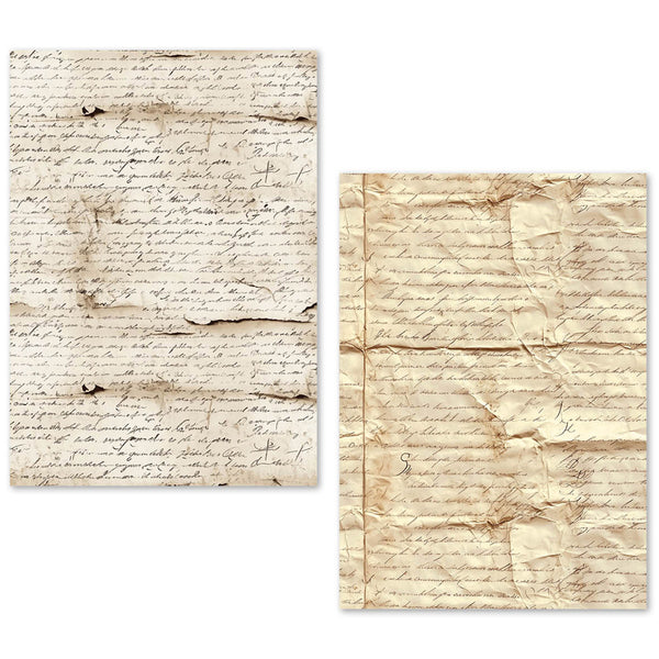 Ciao Bella LuMania VINTAGE MANUSCRIPT A5 Tissue Paper Set - 24 Sheets #ME001