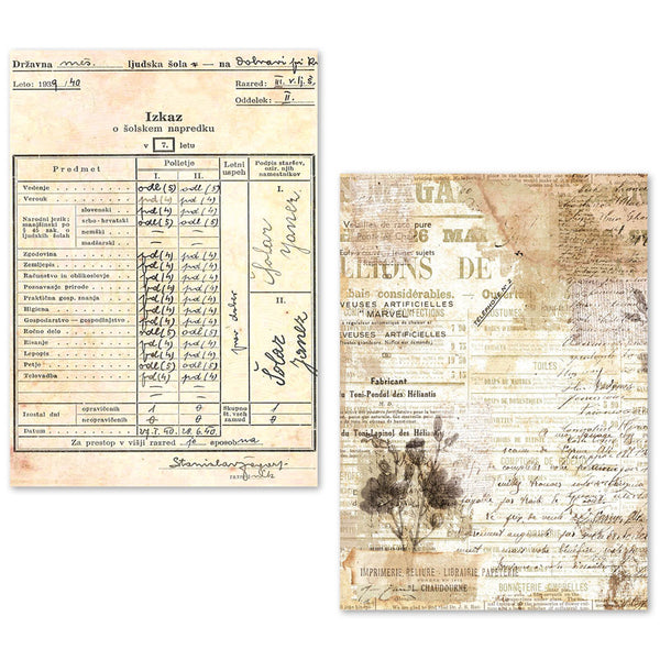 Ciao Bella LuMania VINTAGE MANUSCRIPT A5 Tissue Paper Set - 24 Sheets #ME001