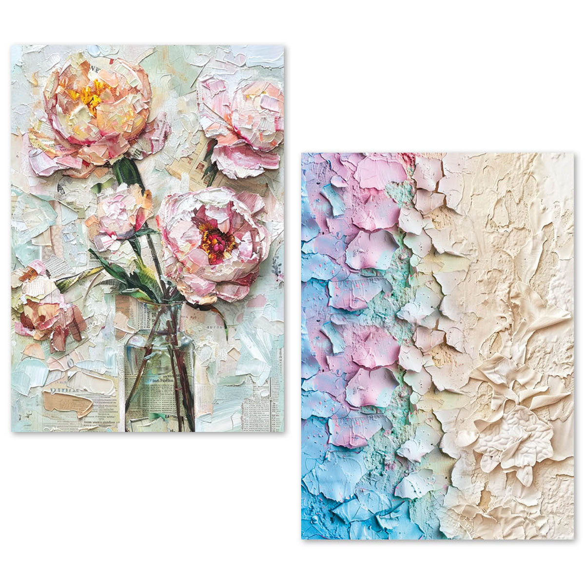 Ciao Bella LuMania CraftMix WILD BLOSSOM Mixed Media A5 TISSUE Papers Set - 24 Sheets #ME004