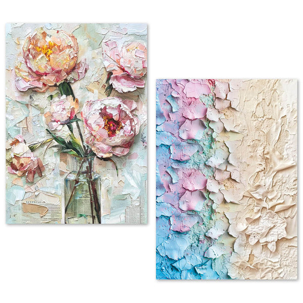 Ciao Bella LuMania CraftMix WILD BLOSSOM Mixed Media A5 TISSUE Papers Set - 24 Sheets #ME004