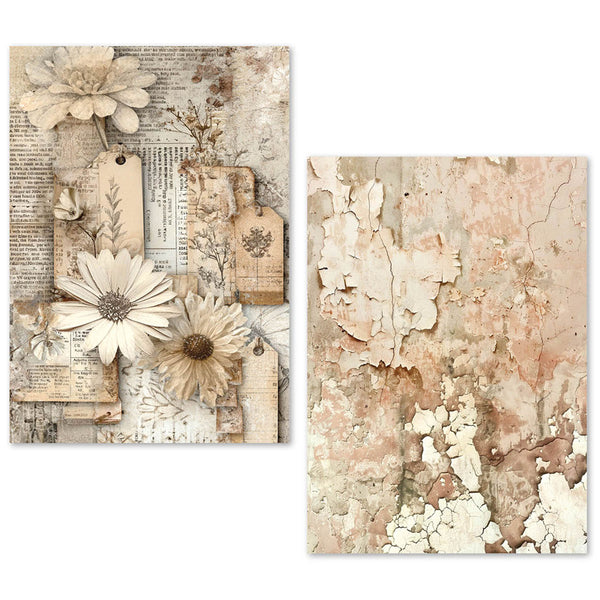 Ciao Bella LuMania CraftMix WILD BLOSSOM Mixed Media A5 TISSUE Papers Set - 24 Sheets #ME004