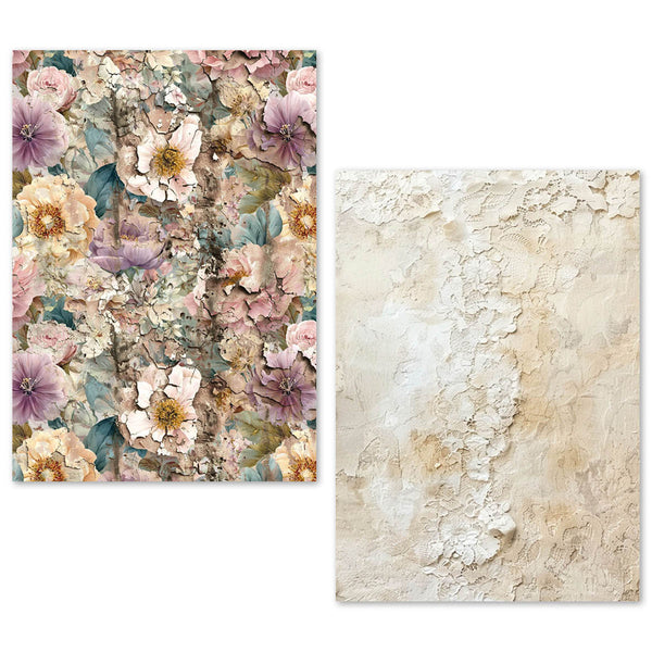 Ciao Bella LuMania CraftMix WILD BLOSSOM Mixed Media A5 TISSUE Papers Set - 24 Sheets #ME004