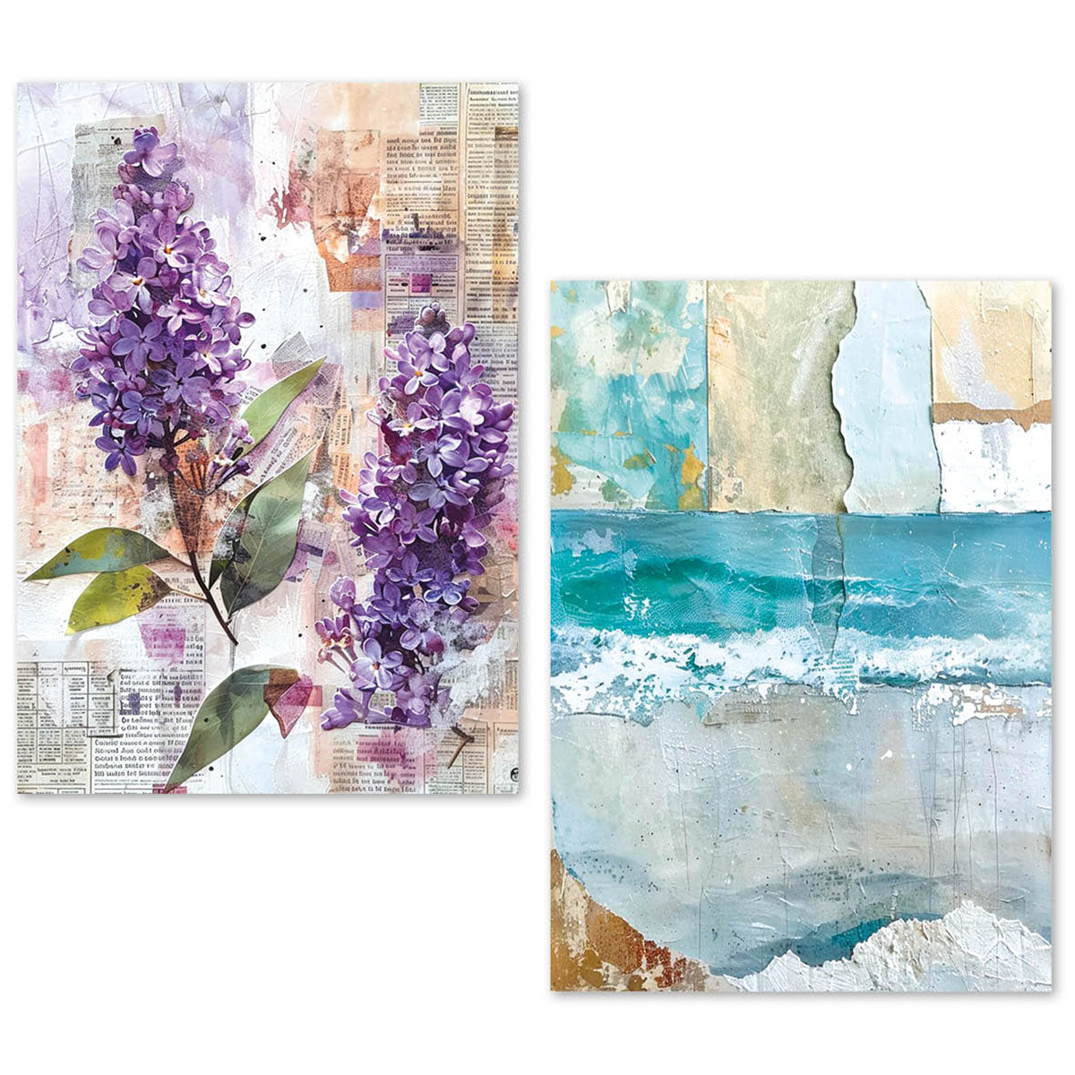 Ciao Bella LuMania CraftMix WILD BLOSSOM Mixed Media A5 TISSUE Papers Set - 24 Sheets #ME004