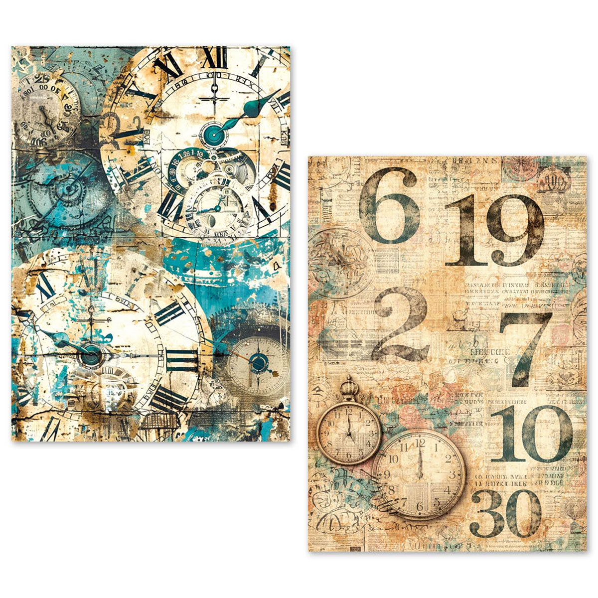 Ciao Bella LuMania CraftMix FRAGMENTS Of TIME Mixed Media A5 TISSUE Papers Set - 24 Sheets #ME005