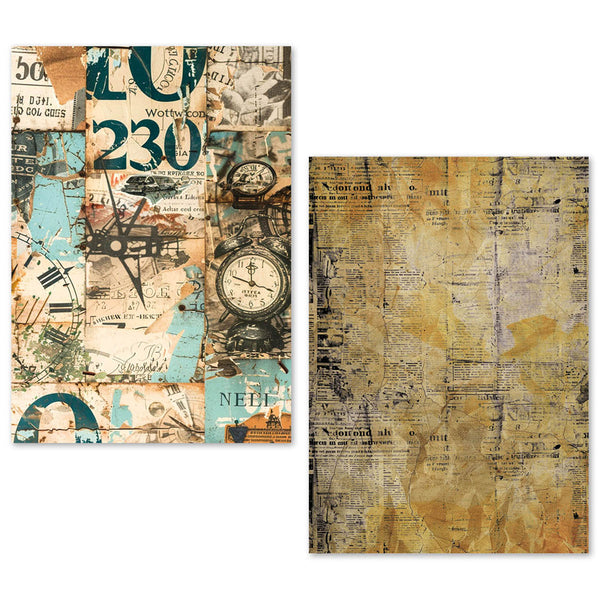 Ciao Bella LuMania CraftMix FRAGMENTS Of TIME Mixed Media A5 TISSUE Papers Set - 24 Sheets #ME005