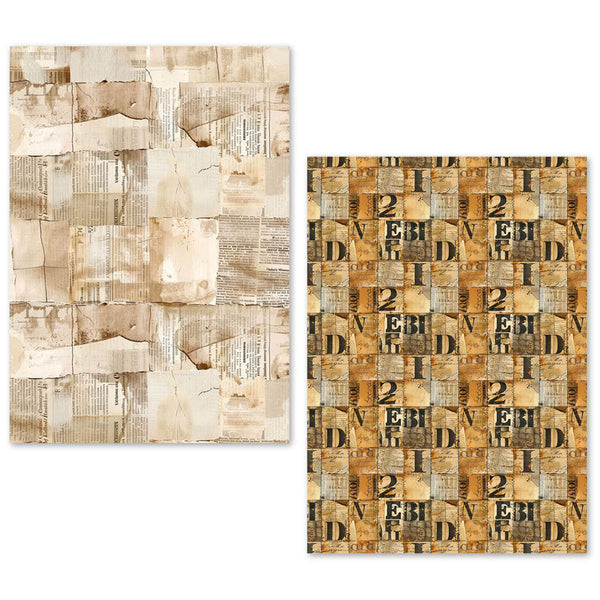 Ciao Bella LuMania CraftMix FRAGMENTS Of TIME Mixed Media A5 TISSUE Papers Set - 24 Sheets #ME005