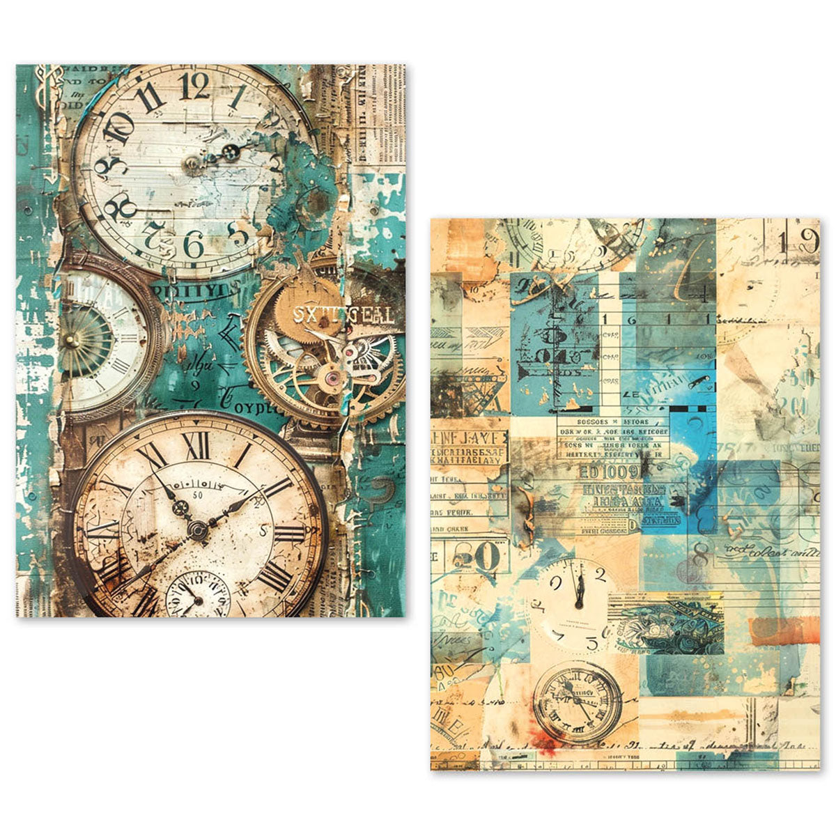 Ciao Bella LuMania CraftMix FRAGMENTS Of TIME Mixed Media A5 TISSUE Papers Set - 24 Sheets #ME005