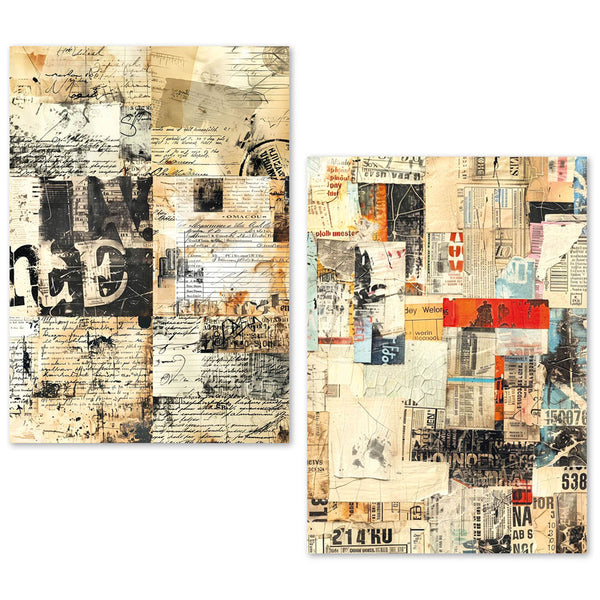 Ciao Bella LuMania CraftMix FRAGMENTS Of TIME Mixed Media A5 TISSUE Papers Set - 24 Sheets #ME005