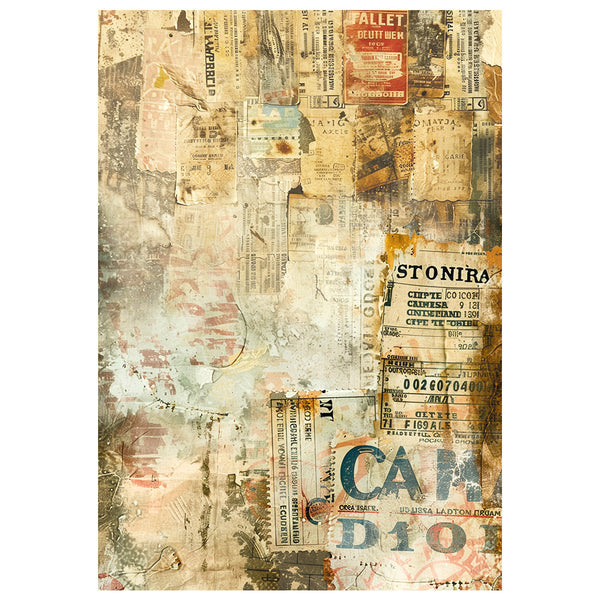 Ciao Bella LuMania JOURNEY AHEAD A4 Mixed Media Decoupage Rice Paper - 4 Sheets #MF006