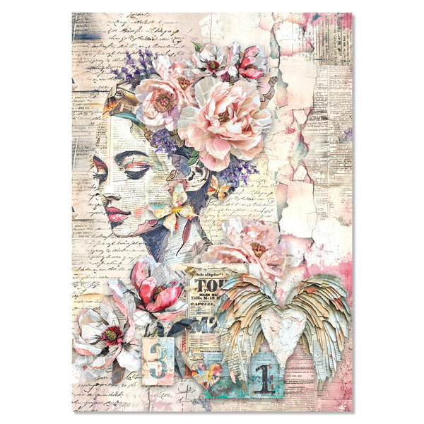 Ciao Bella LuMania The SOUND of SPRING A4 Mixed Media Decoupage Rice Paper - 4 Sheets #MF009