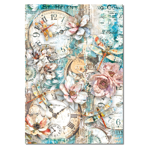 Ciao Bella LuMania The SOUND of SPRING A4 Mixed Media Decoupage Rice Paper - 4 Sheets #MF009