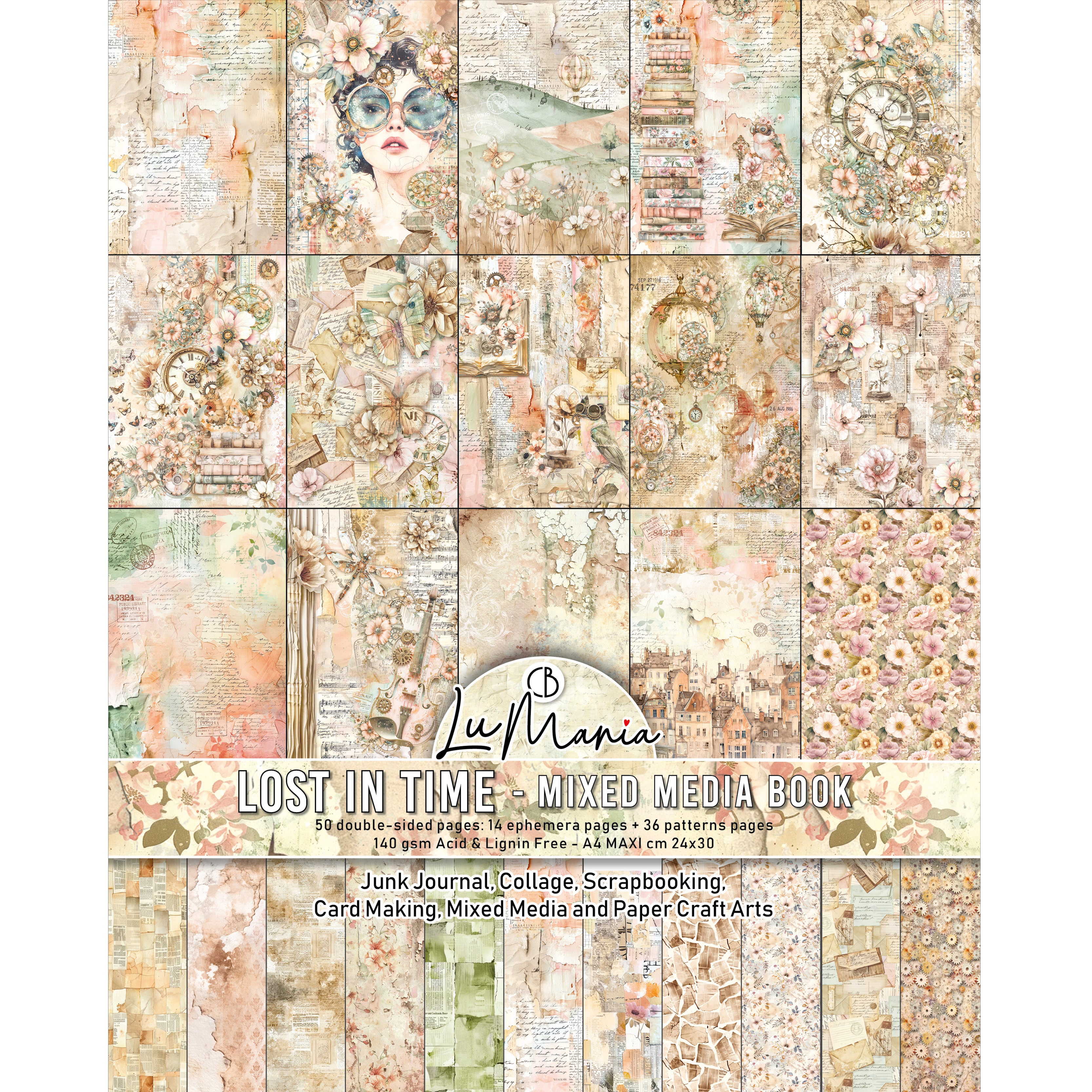 Ciao Bella LuMania LOST IN TIME Mixed Media Book 50 pgs #MA007
