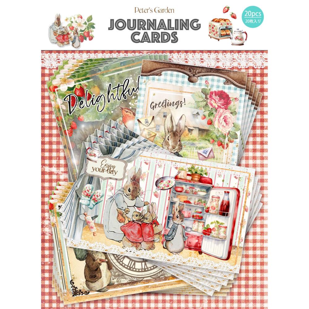 Kawaii Paper Goods PETER'S GARDEN Journaling Cards 20 Pieces #MP-61569