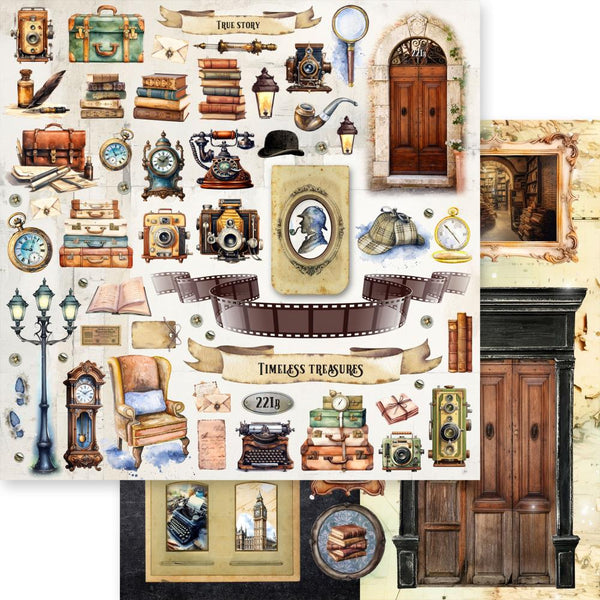 Asuka Studio GET A CLUE 12x12 Paper 12 Sheets #MB-61572