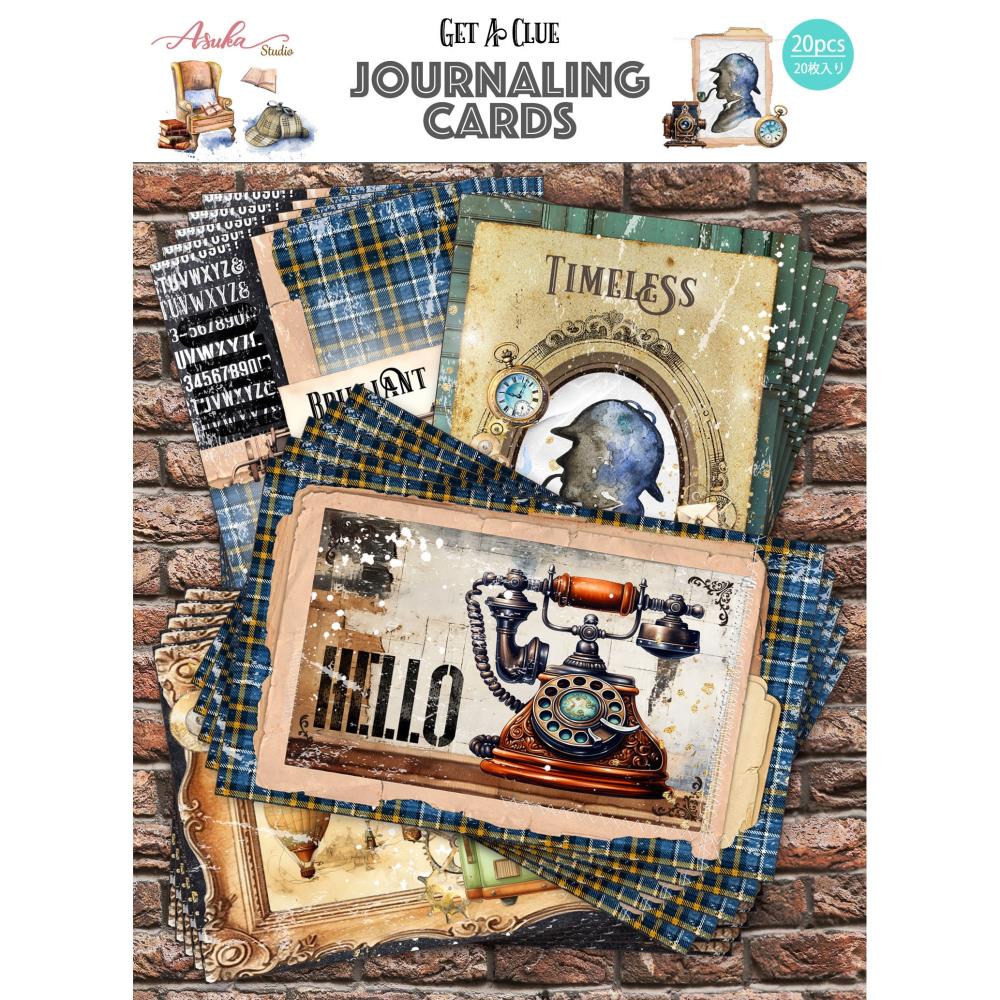 Asuka Studio GET A CLUE Journaling Cards 20 Pieces #MP-61582