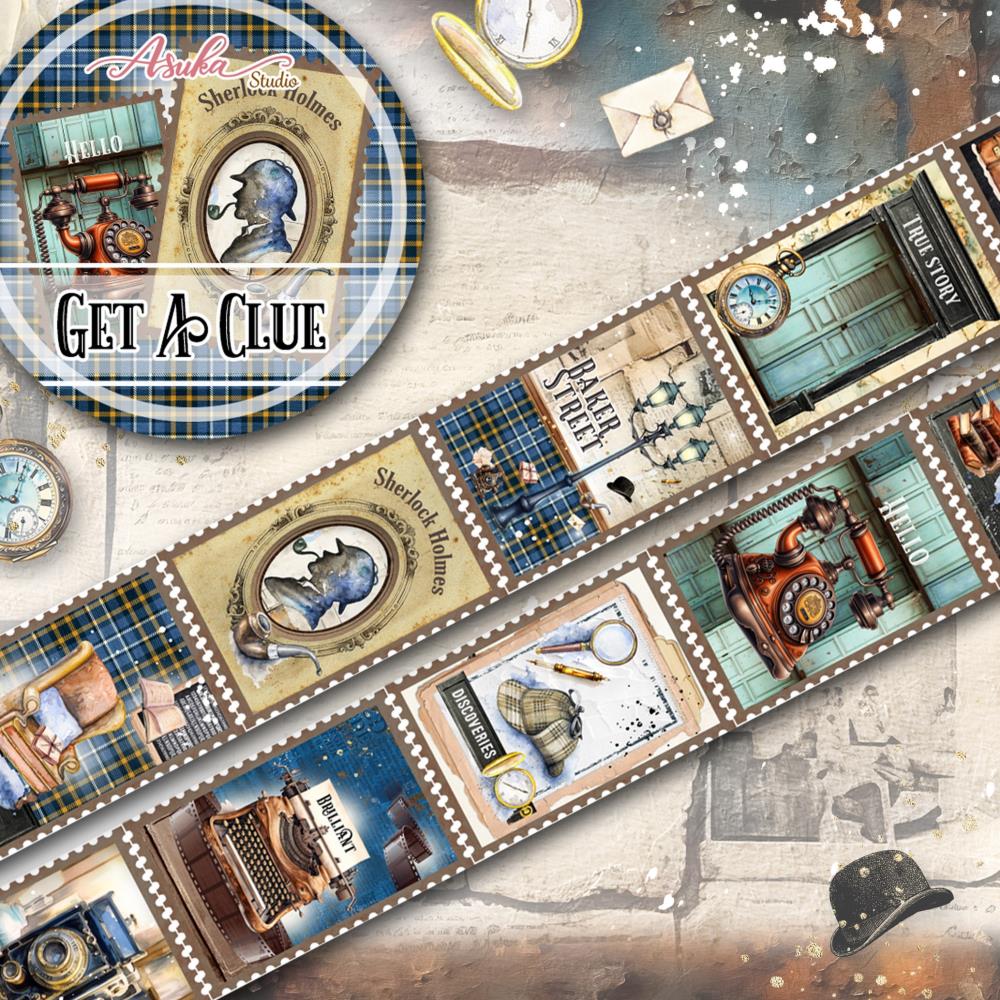 Asuka Studio GET A CLUE Washi Tape #MP-61583
