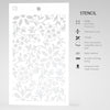 Ciao Bella WINTER FLOWERS Texture Stencil 5" x 8"  #MS059