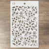 Ciao Bella WINTER FLOWERS Texture Stencil 5" x 8"  #MS059