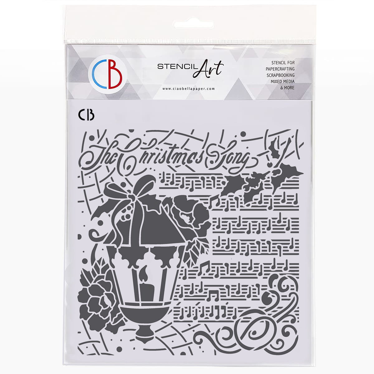 Ciao Bella CHRISTMAS SONGS Texture Stencil 8