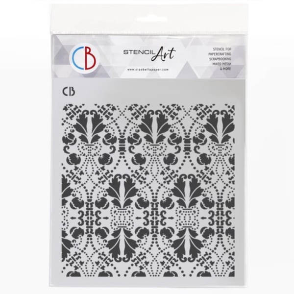 Ciao Bella ELEGANT THREADWORKS Texture Stencil 8" x 8"  #MS8-063